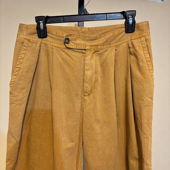 Free People Liberty Wide Leg Pleated Caramel Tan Pants - Picture 5 of 12